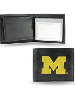 Michigan Wolverines Embroidered Leather Billfold