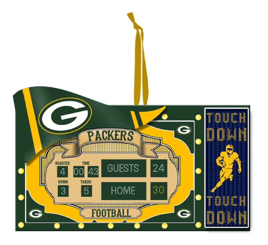 Green Bay Packers Scoreboard Ornament