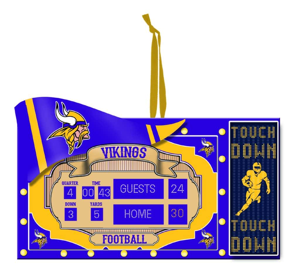 Minnesota Vikings Scoreboard Ornament Detroit Game Gear