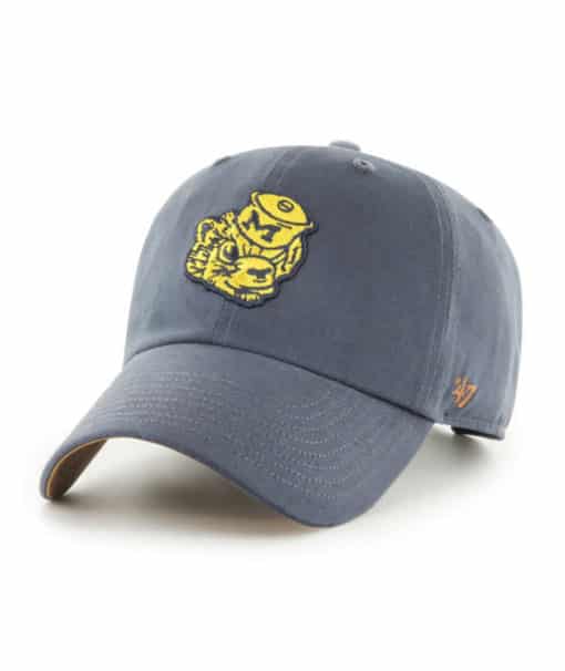 Michigan Wolverines 47 Brand Artifact Vintage Navy Clean Up Adjustable Hat - Image 4