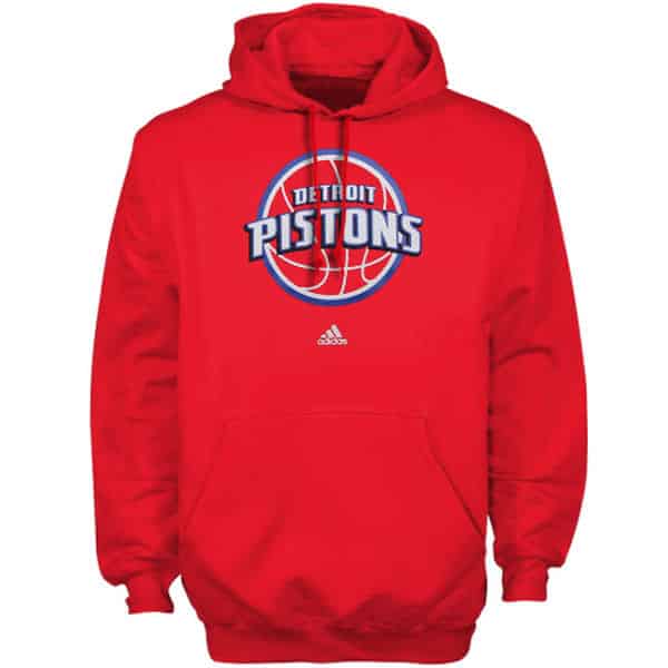 Detroit Pistons Adidas Red Hoodie