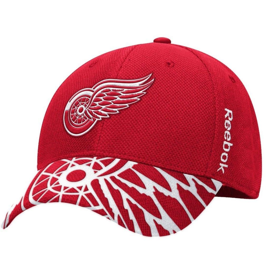 Detroit Red Wings Reebok Draft Flex Fit Hat - Detroit Game Gear