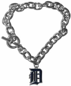 Detroit Tigers Charm Chain Bracelet