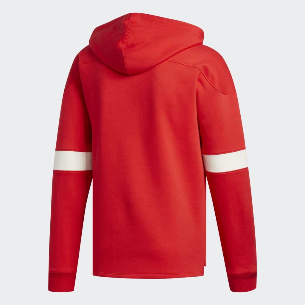 Detroit Red Wings Men's Adidas Red Pullover Jersey Hoodie - Image 2