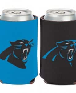 Carolina Panthers Logo 12 oz Black Blue Can Koozie Holder