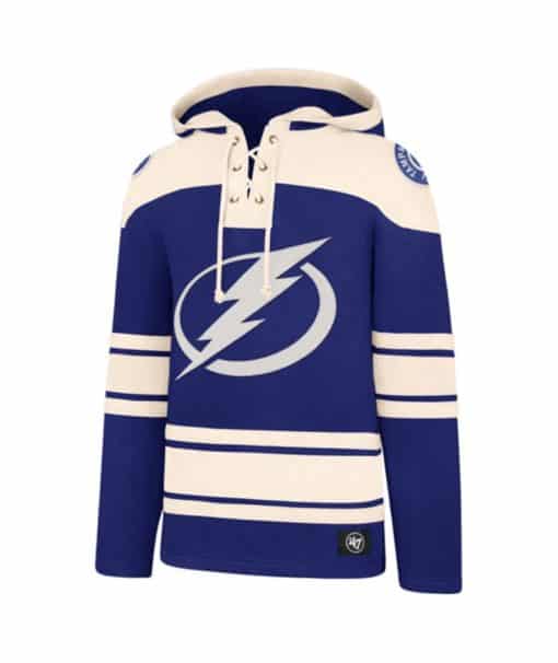Tampa Bay Lightning Men's 47 Brand Blue Pullover Jersey Hoodie