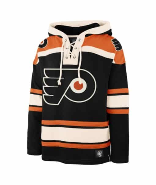 Philadelphia Flyers Men's 47 Brand Black Pullover Jersey Hoodie