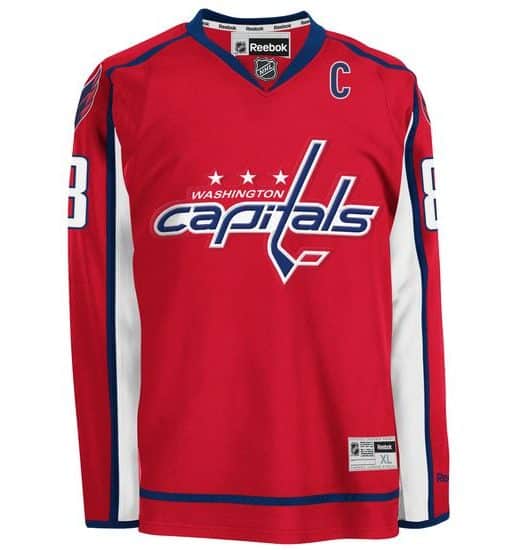 Ovechkin Washington Capitals Adult Reebok Premier Home Jersey Detroit