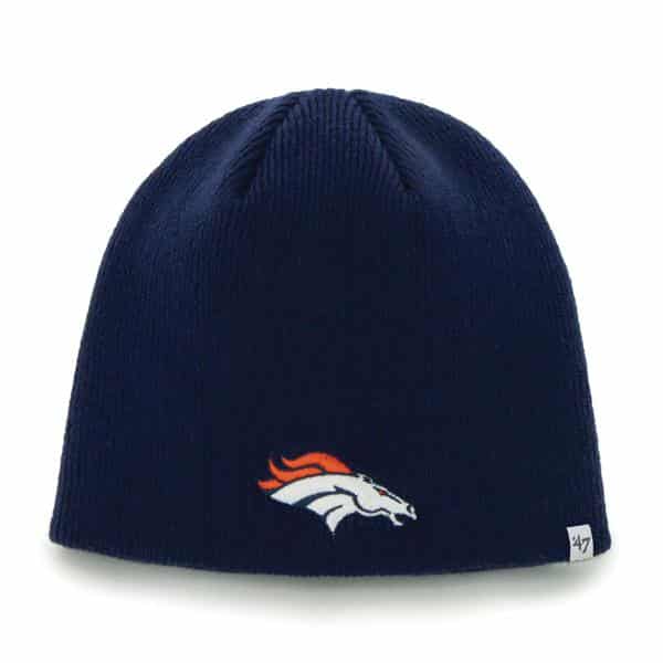 Denver Broncos 47 Brand Navy Raised Knit Beanie Hat
