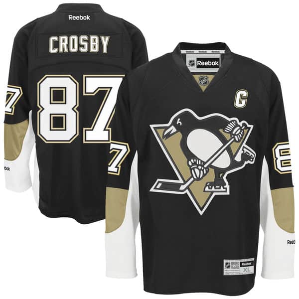 men's pittsburgh penguins sidney crosby reebok black premier jersey