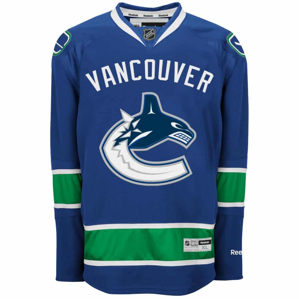 global maíz capacidad Vancouver Canucks Adult Reebok Premier Home Jersey - Detroit Game Gear