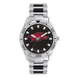 Arkansas Razorbacks Mens Quartz Analog Silver Heavy Hitter Watch ...