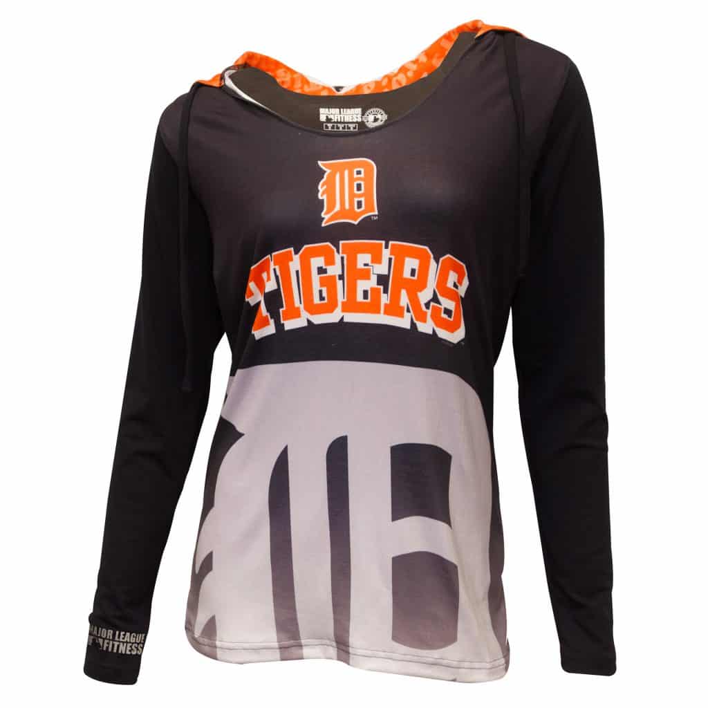 Detroit Tigers Ladies Cameo Hoodie - Small