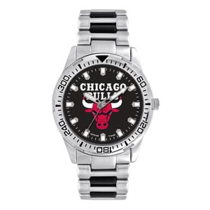 Chicago Bulls Mens Quartz Analog Silver Heavy Hitter Watch