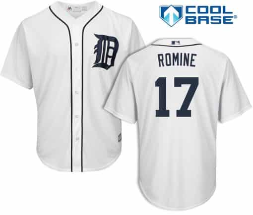 Andrew Romine Detroit Tigers Cool Base Replica Home Jersey