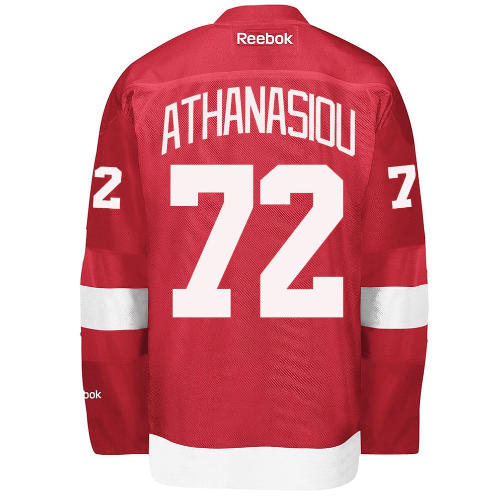 Andreas Athanasiou Men's Detroit Red Wings Reebok Premier Home Jersey