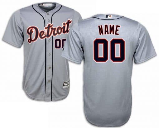 Detroit Tigers Men's Majestic Cool Base Custom Road Jersey