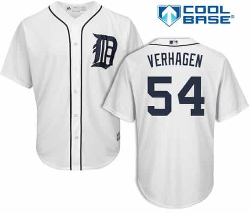 Drew VerHagen Detroit Tigers Cool Base Replica Home Jersey