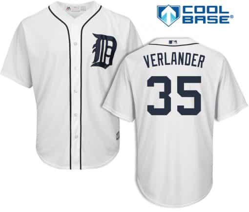 Justin Verlander Detroit Tigers Cool Base Replica Home Jersey