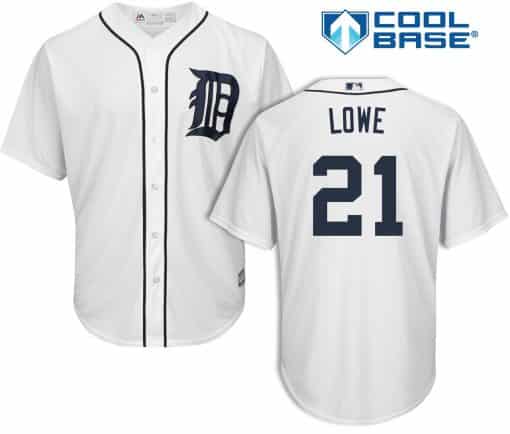 Mark Lowe Detroit Tigers Cool Base Replica Home Jersey