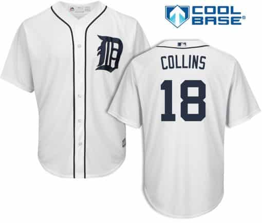 Tyler Collins Detroit Tigers Cool Base Replica Home Jersey