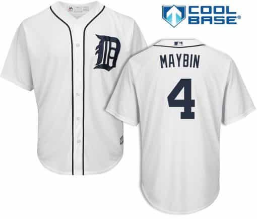 Cameron Maybin Detroit Tigers Cool Base Replica Home Jersey