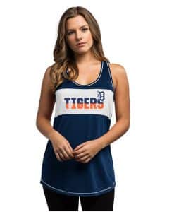 Detroit Tigers Womens Majestic Glitz Tank Top