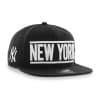 New York Yankees 47 Brand Black On Track Snapback Adjustable Hat