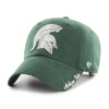 Michigan State Spartans Women's 47 Brand Sparkle Dark Green Clean Up Adjustable Hat