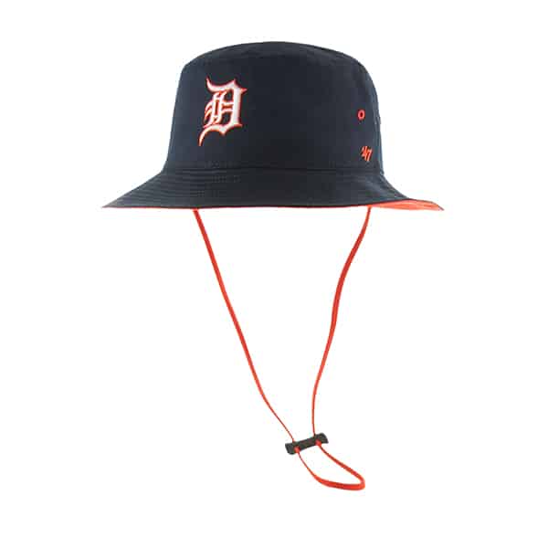 Detroit Tigers 47 Brand Two Color D Kirby Bucket Hat - Detroit Game Gear