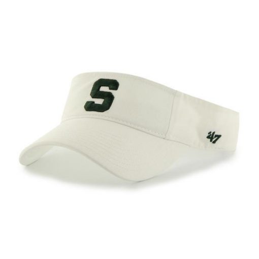 Michigan State Spartans 47 Brand White Clean Up VISOR Adjustable Hat