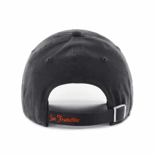 San Francisco Giants Women's 47 Brand Sparkle Black Clean Up Adjustable Hat - Image 2