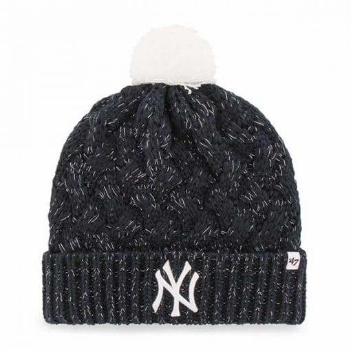 New York Yankees Women's 47 Brand Navy Fiona Cuff Knit Hat