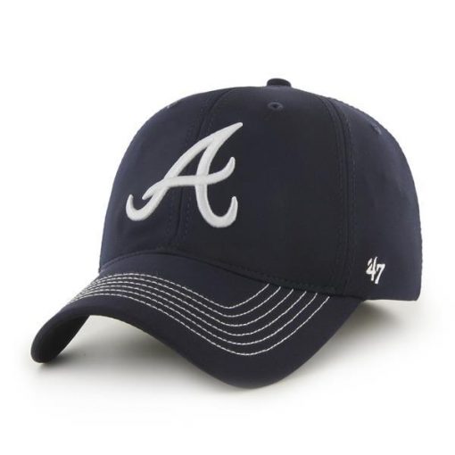 Atlanta Braves 47 Brand Navy Closer Stretch Fit Hat