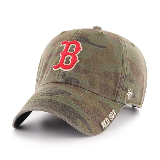 Boston Red Sox 47 Brand Camo Outrigger Clean Up Adjustable Hat