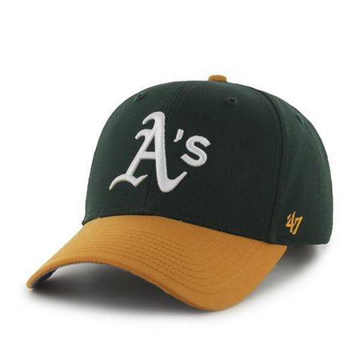 Oakland Athletics 47 Brand Green Yellow MVP Snapback Hat