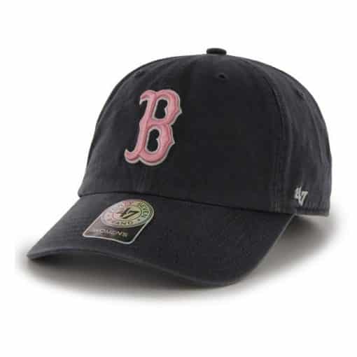 Boston Red Sox Women's 47 Brand Navy Pink Clean Up Adjustable Hat
