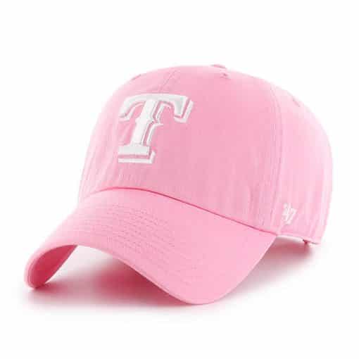 Texas Rangers 47 Brand Pink Rose Clean Up Adjustable Hat