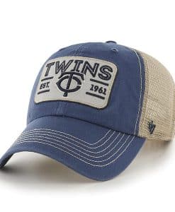 Minnesota Twins 47 Brand Dyer Blue Mesh Clean Up Adjustable Hat