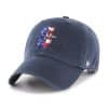 Seattle Mariners Red White & Blue 47 Brand Navy Clean Up Adjustable Hat