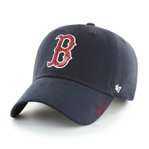 Boston Red Sox Women's 47 Brand Sparkle Navy Adjustable Hat