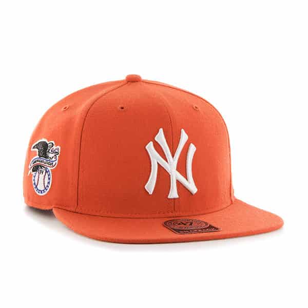 New York Yankees Sure Shot Orange 47 Brand Adjustable Hat - Detroit ...