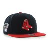 Boston Red Sox Sure Shot Two Tone Captain Socks Logo Navy 47 Brand Snapback Hat
