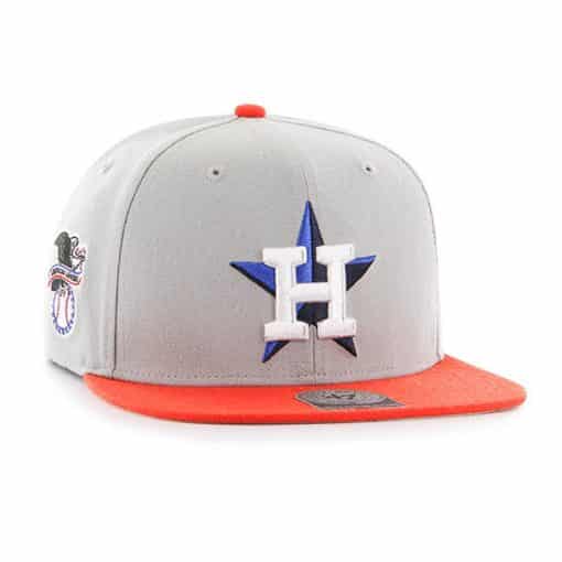 Houston Astros 47 Brand Gray Orange Adjustable Snapback Hat