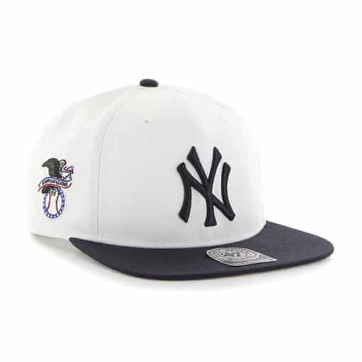 New York Yankees Sure Shot Two Tone Captain White 47 Brand Adjustable Hat - Image 3