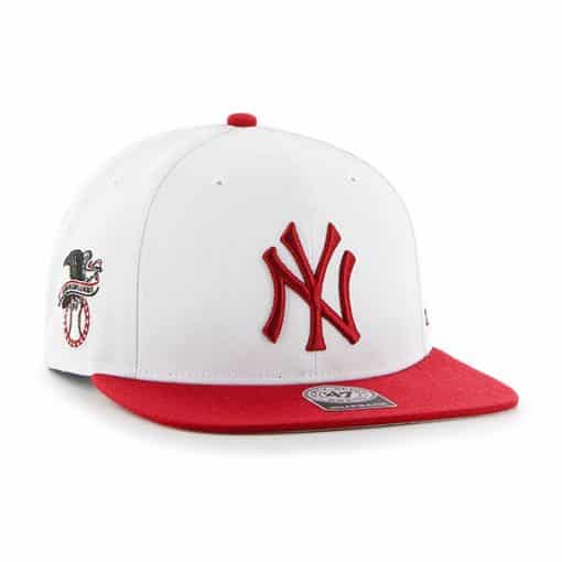 New York Yankees 47 Brand White Red Two Tone Captain Adjustable Hat