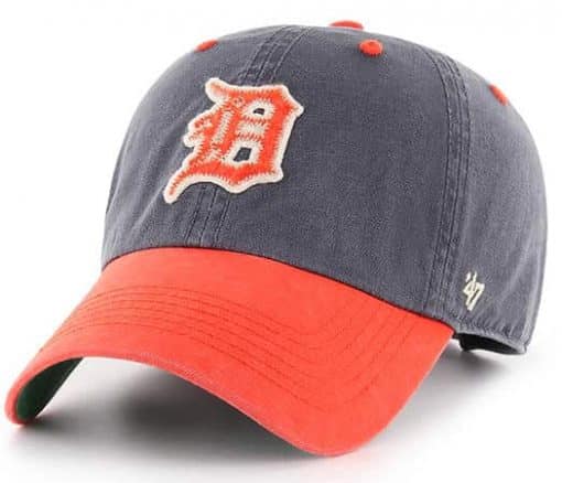Detroit Tigers 47 Brand Prewett Vintage Navy Clean Up Adjustable Hat