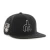 Seattle Mariners 47 Brand Black Sure Shot Black Snapback Hat