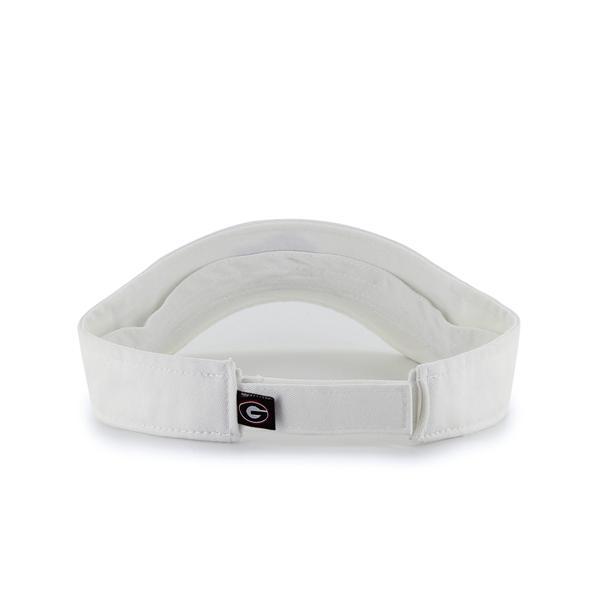 Georgia Bulldogs 47 Brand White VISOR Adjustable Hat - Detroit Game Gear