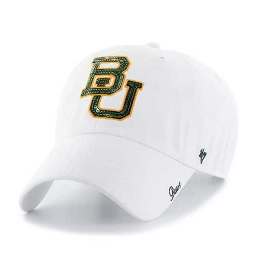 Baylor Bears Women's 47 Brand Sparkle White Clean Up Adjustable Hat